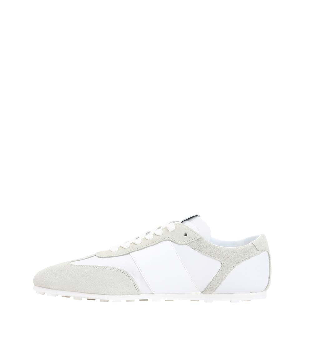 White Logo Round Toe Sneakers 2