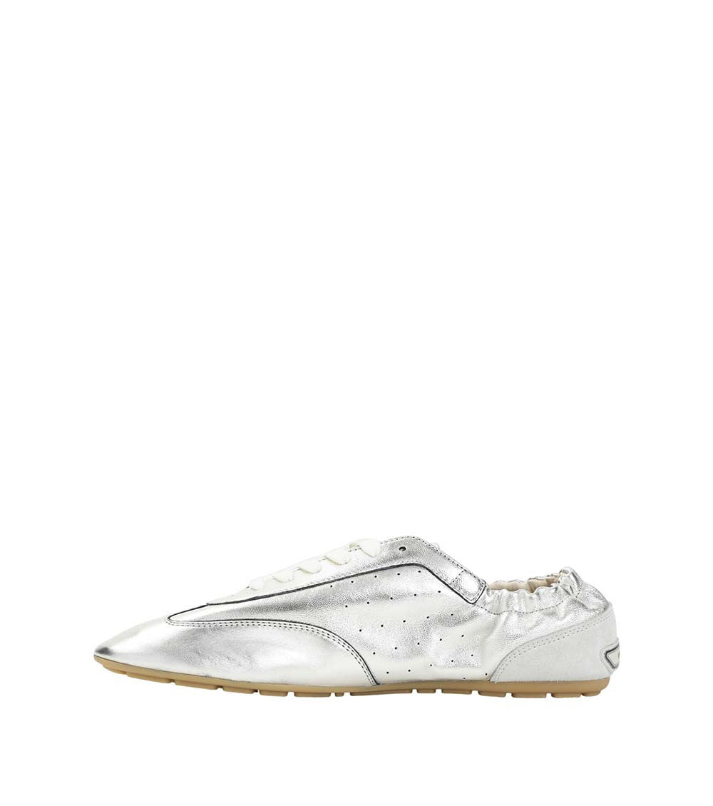 Silver Low-Top Sneakers 2
