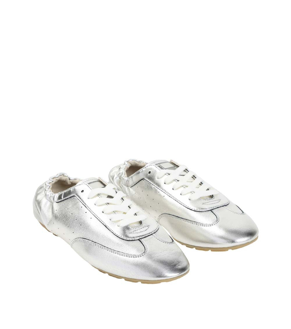 Silver Low-Top Sneakers 3