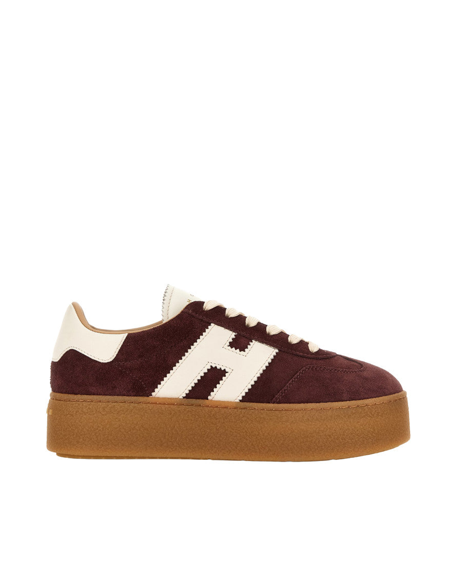 Dark Brown Color Block Sneakers 1