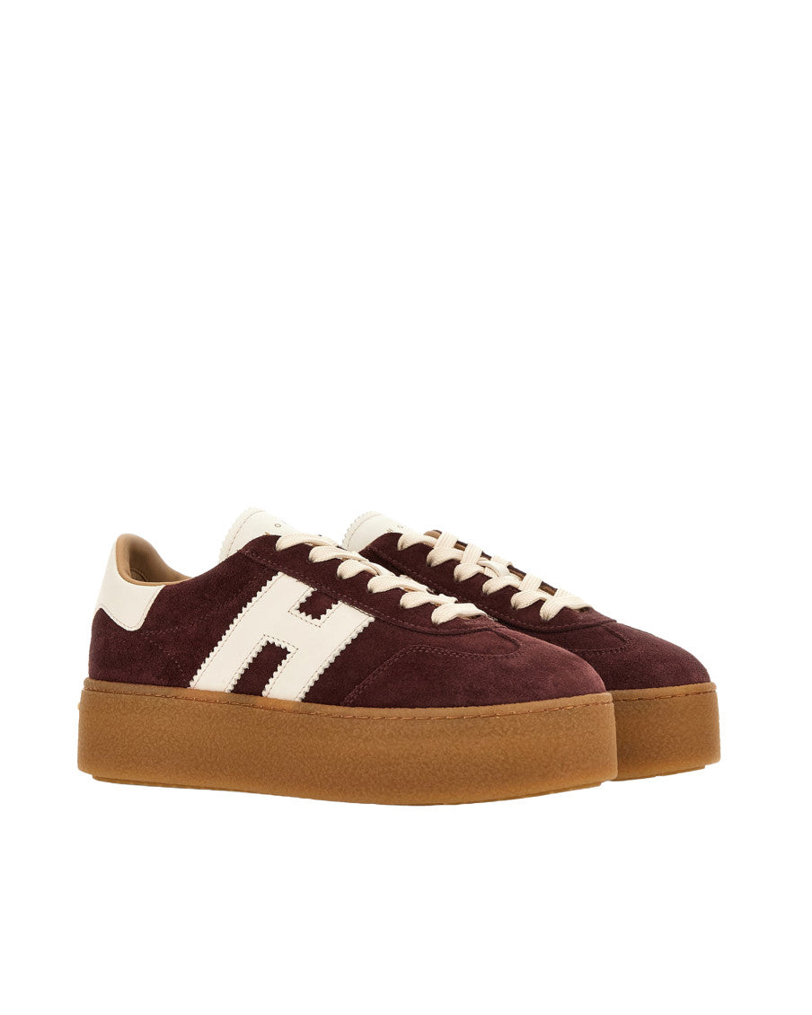 Dark Brown Color Block Sneakers 2