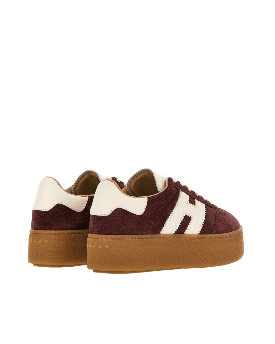 Dark Brown Color Block Sneakers 3