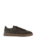 Dark Brown Color Block Sneakers 1