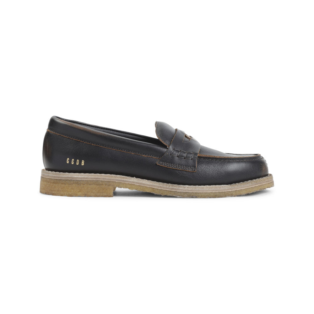 Black Solid Jerry Loafers 1