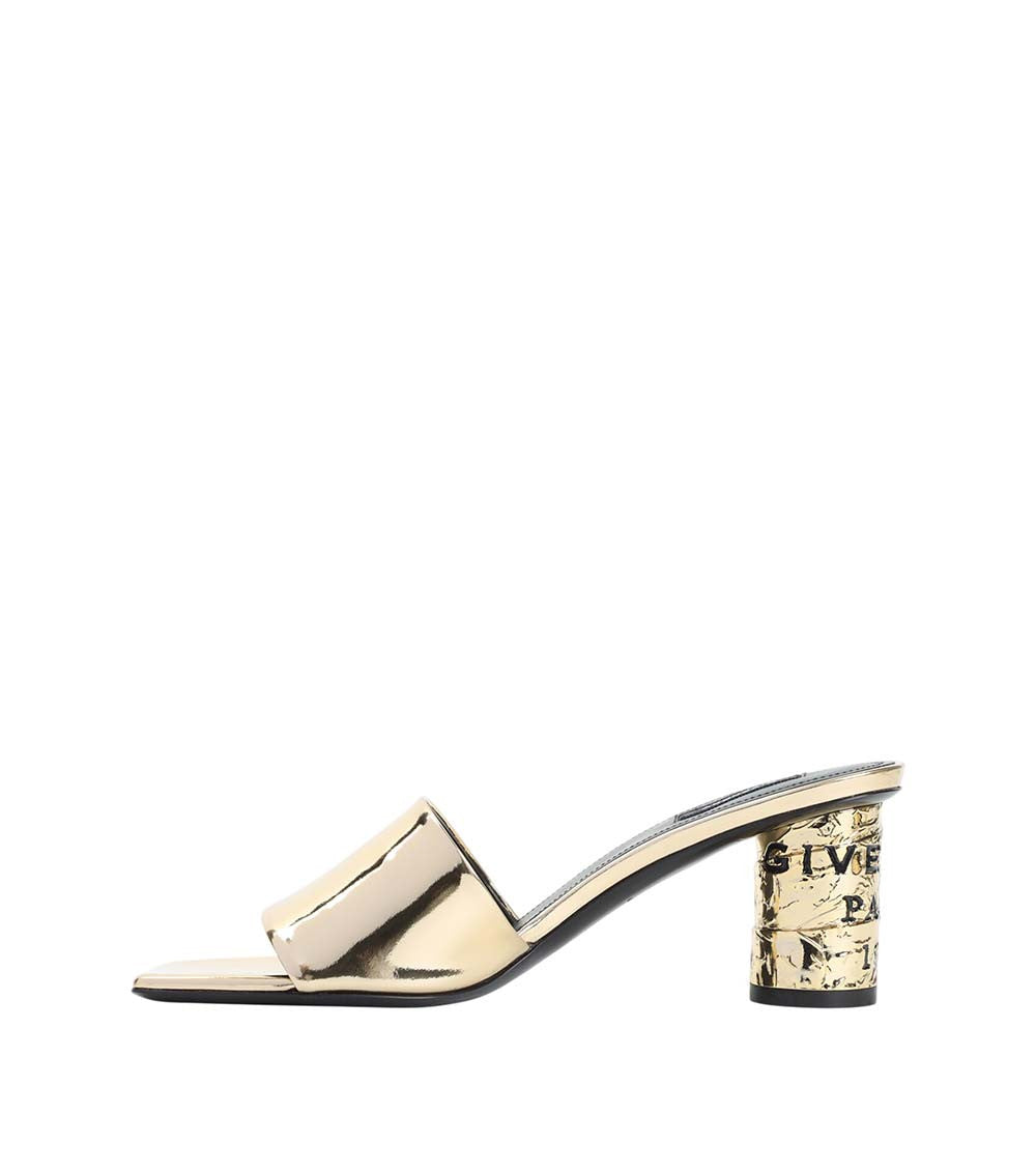 Golden Square Toe Heels 2