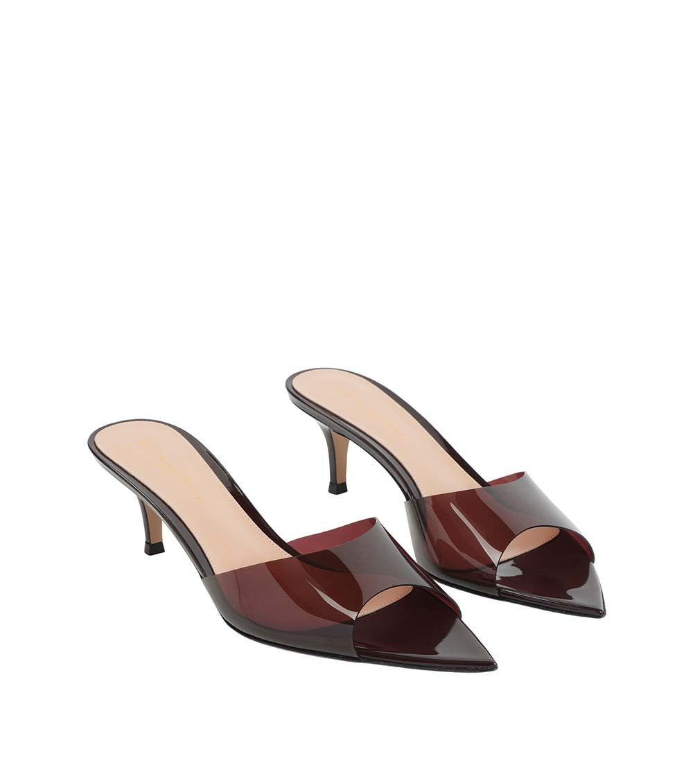 Burgundy Open Toe Elle Heels 3