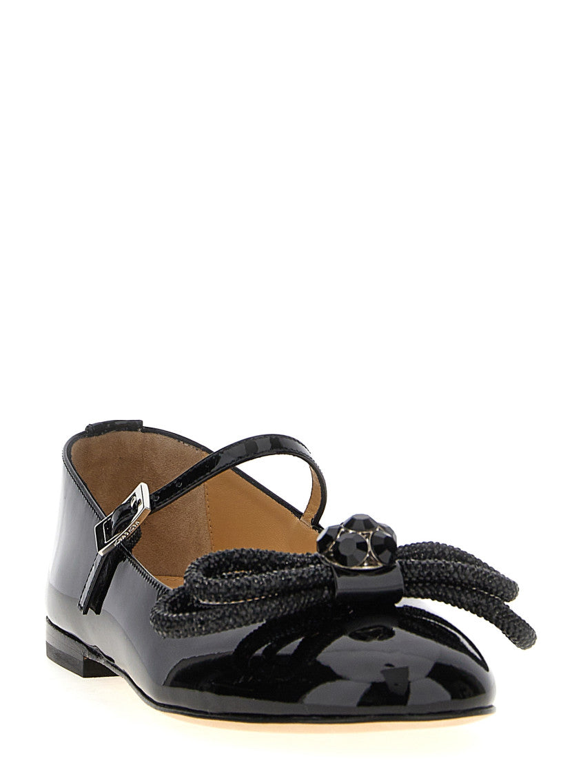 Black Double Bow Ballet Flats 2