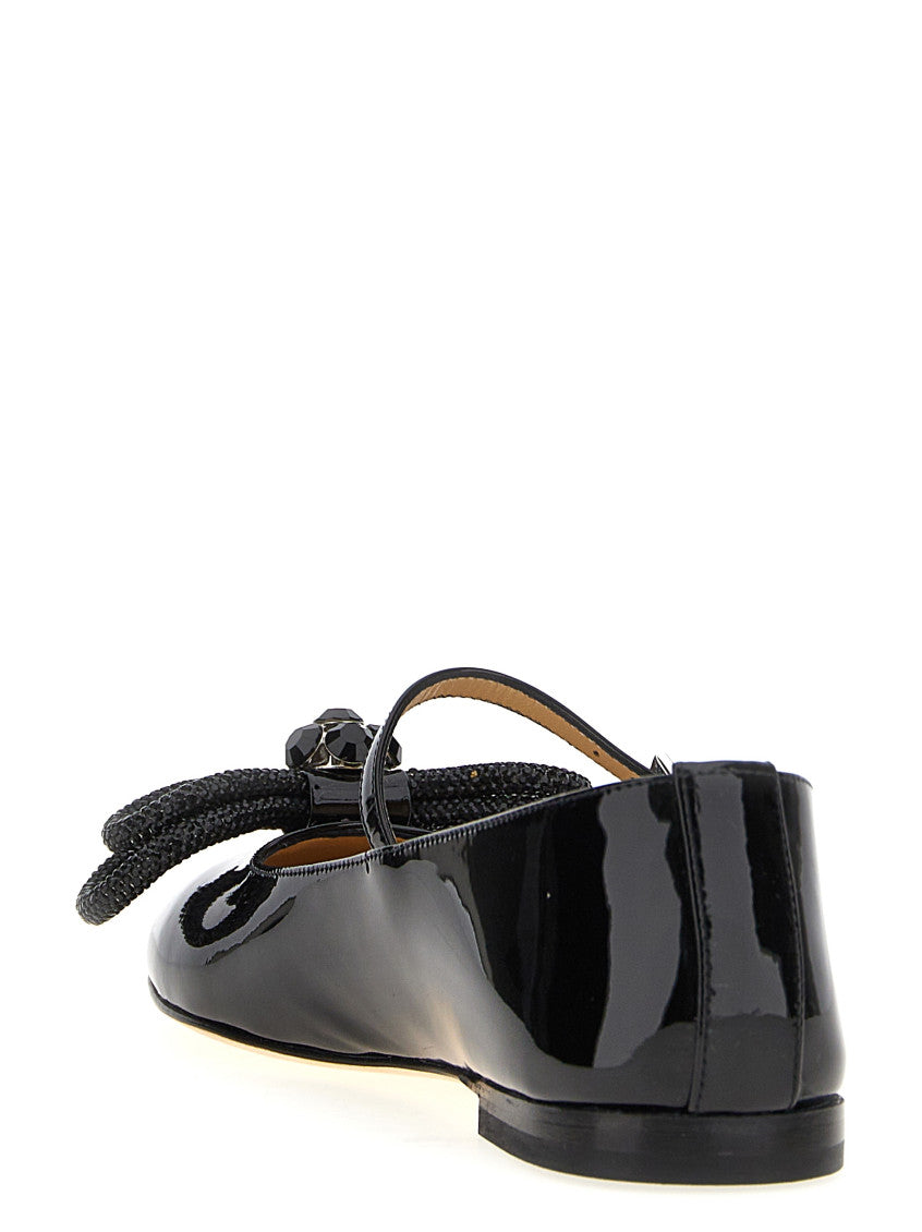 Black Double Bow Ballet Flats 3