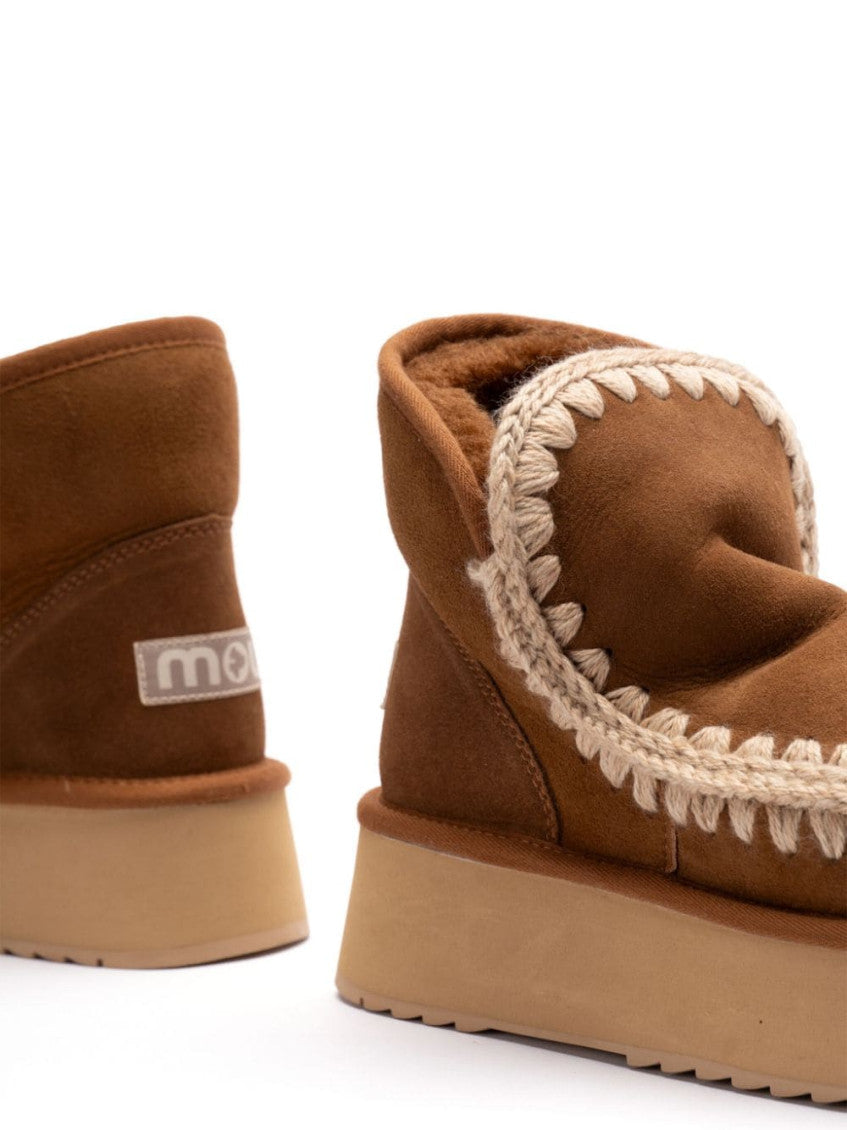 Brown Eskimo Platform Boots 5