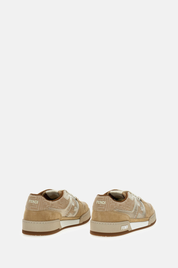 Beige Logo Low-Top Sneakers 3