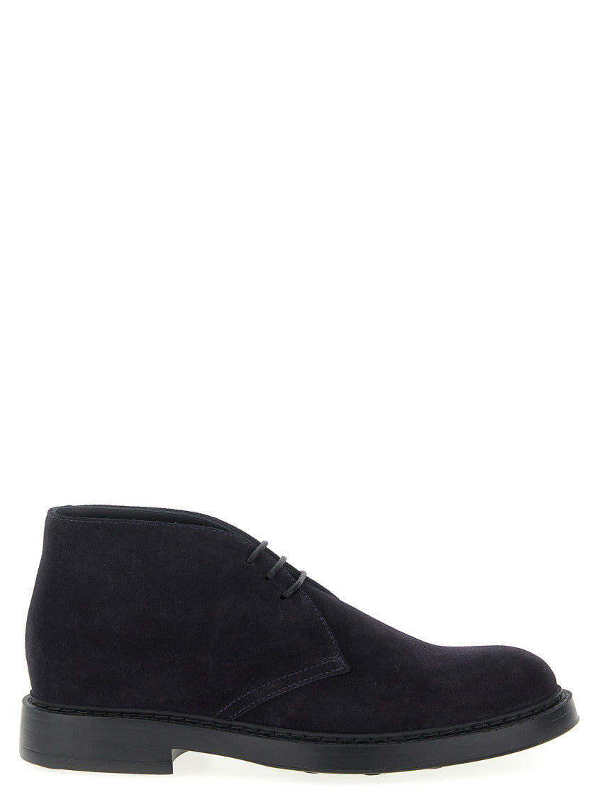 Navy Blue Chukka Ankle Boots 1