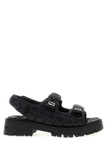 Black Quilted Sandals 1