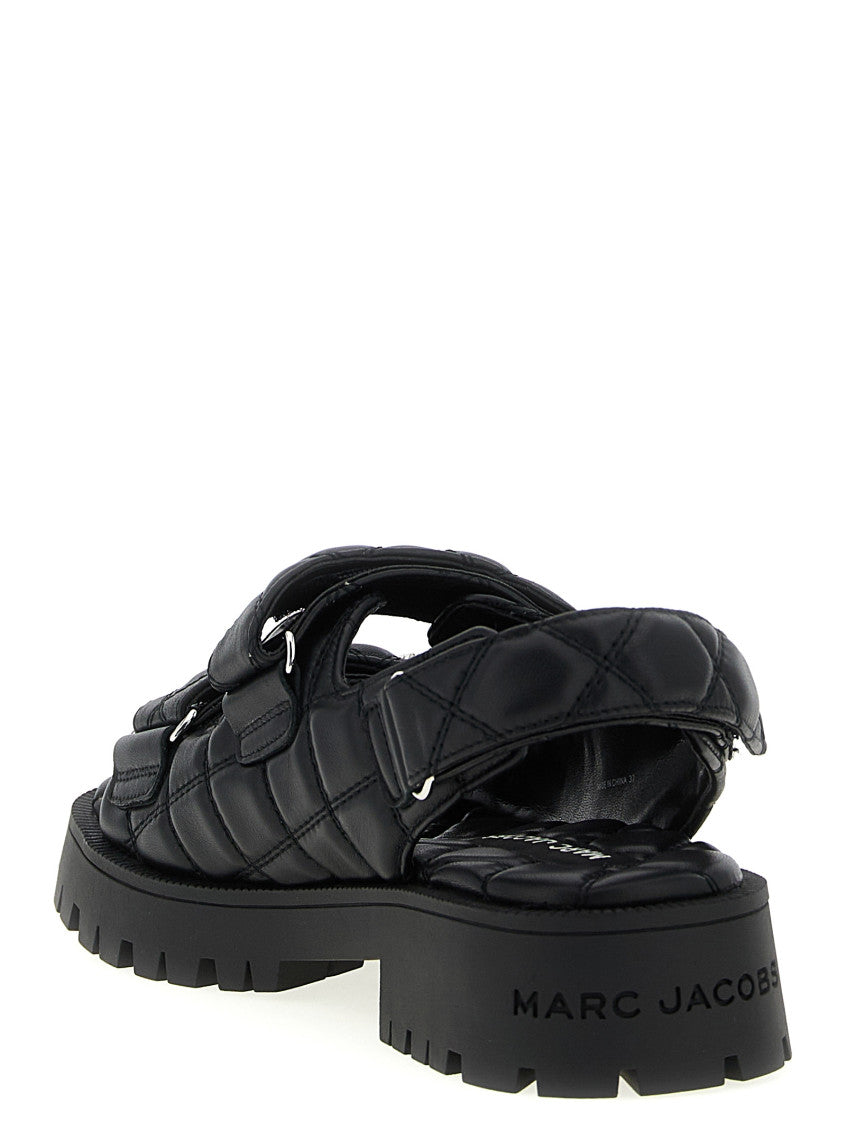 Black Quilted Sandals 3