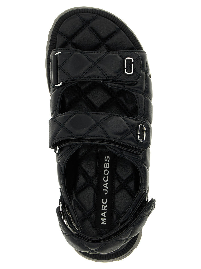Black Quilted Sandals 4