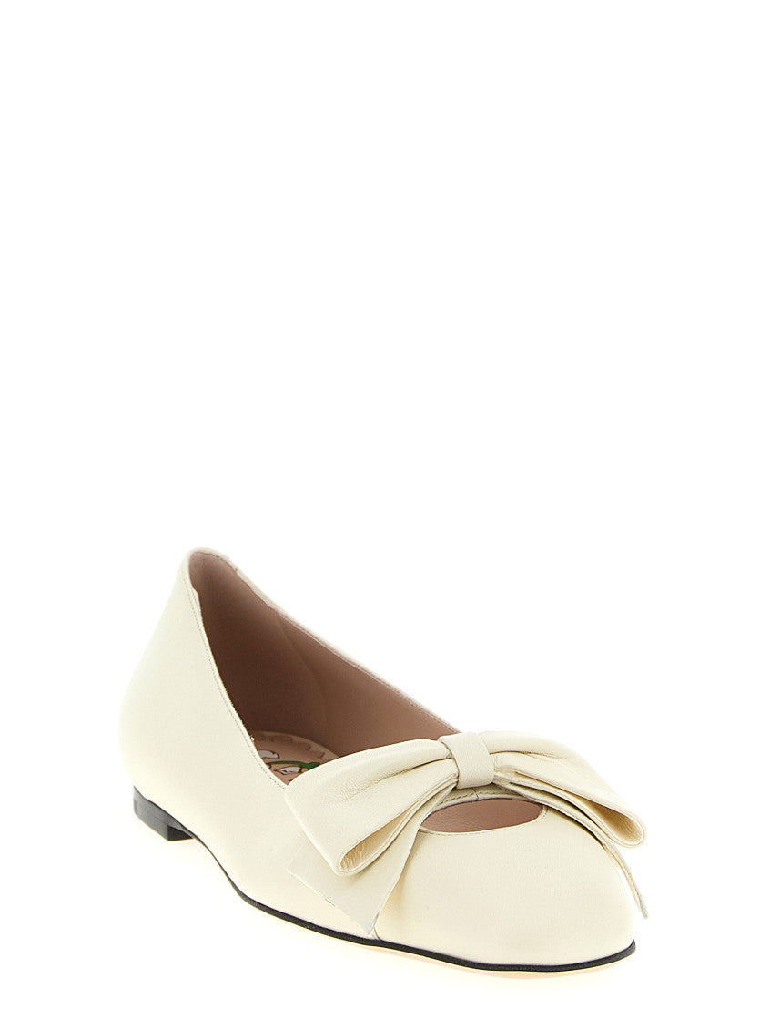 White Leather Ballet Flats 2