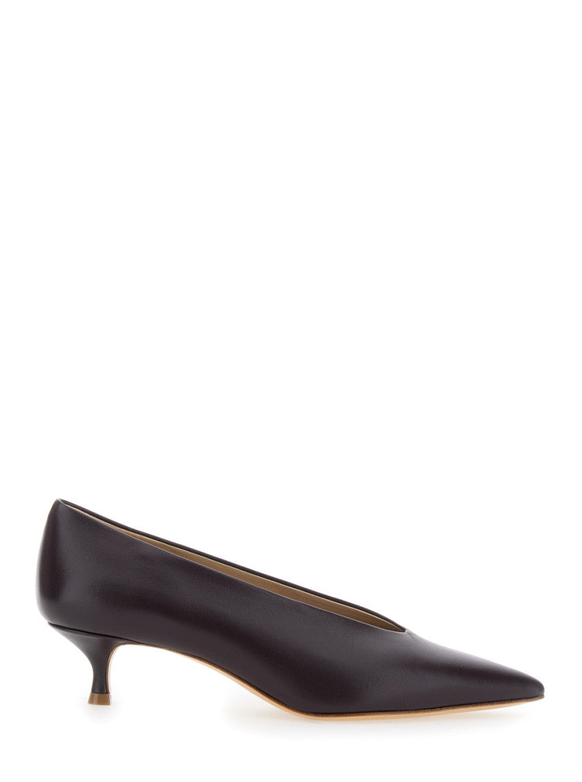 Purple Leather Pumps 1