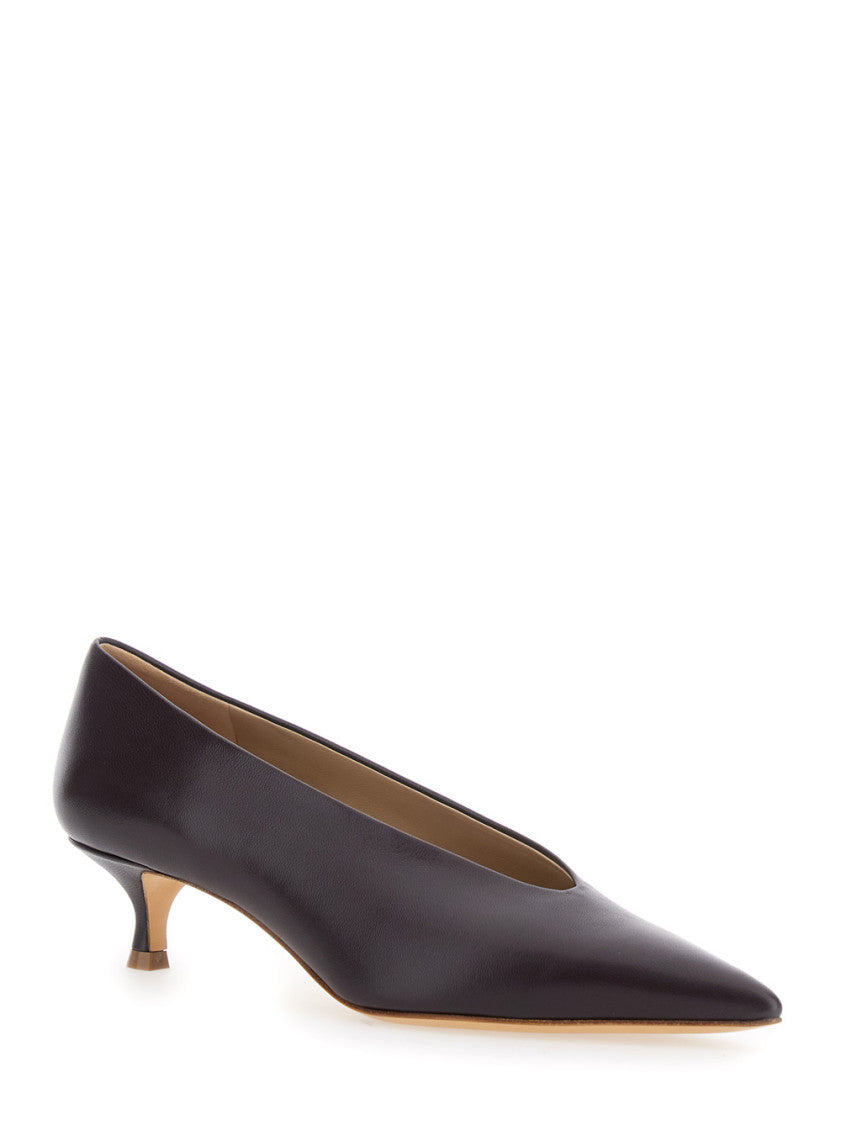 Purple Leather Pumps 2