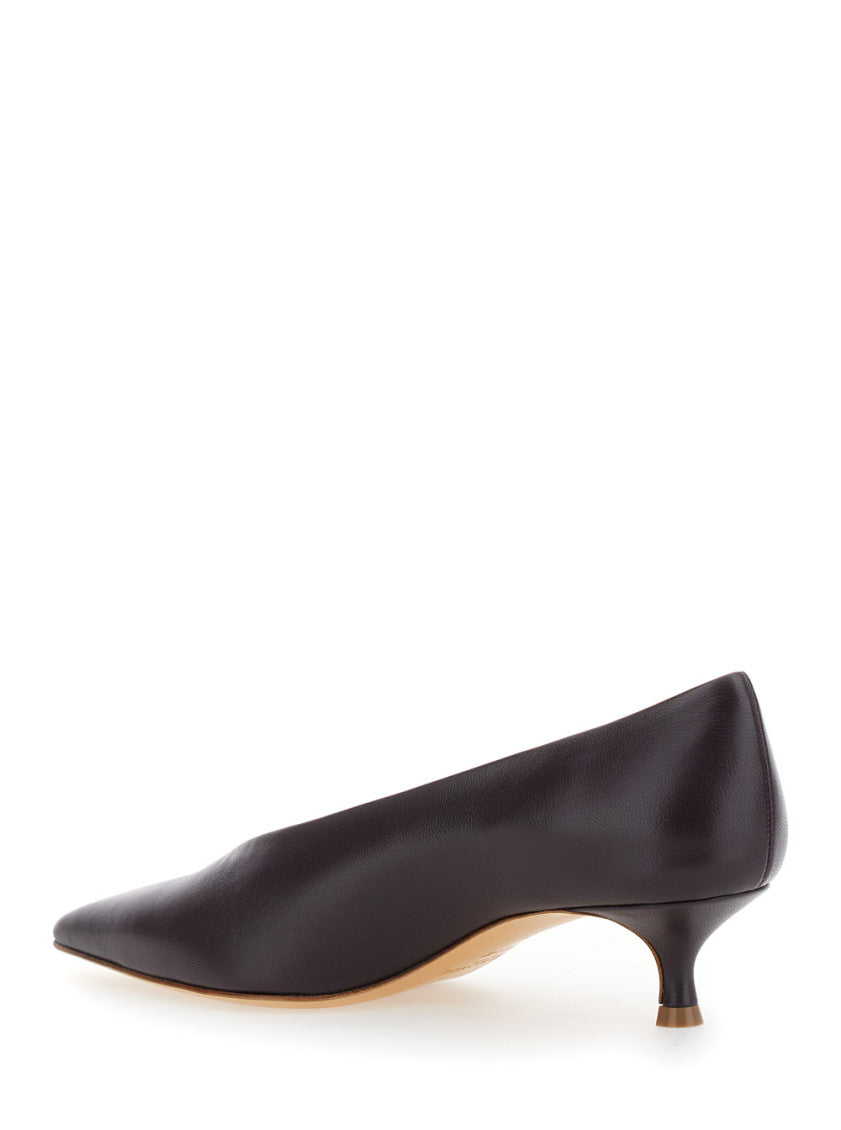Purple Leather Pumps 3