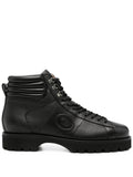 Black Solid Combat Boots 1