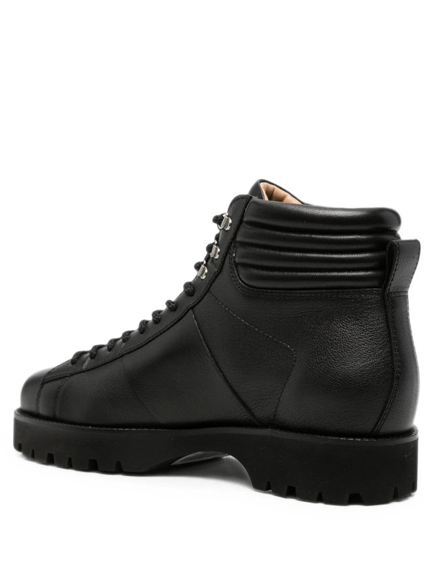 Black Solid Combat Boots 2
