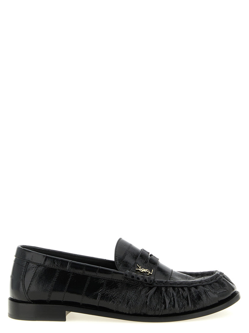Black Leather loafers 1