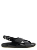 Black Solid Sandals 1