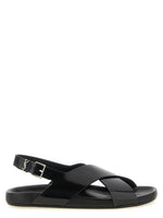 Black Solid Sandals 1