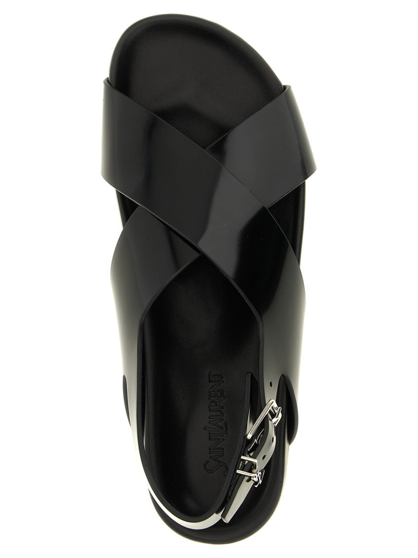 Black Solid Sandals 4