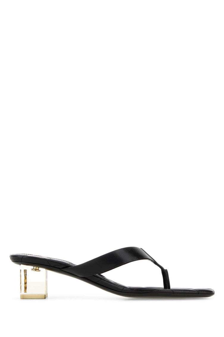 Black Slip On Heels 1