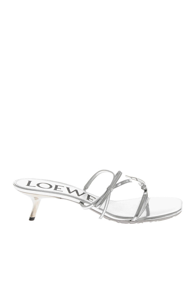 Silver Leather Heels 1