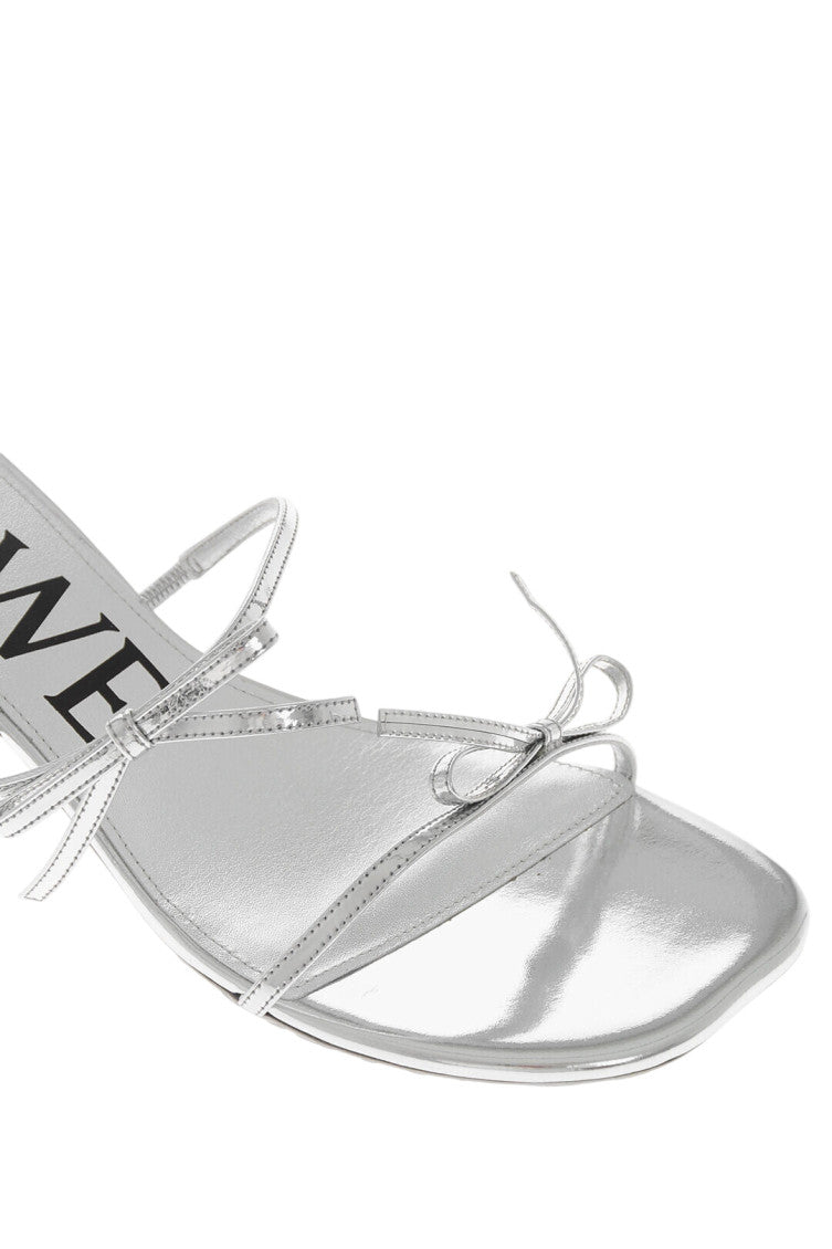 Silver Leather Heels 4