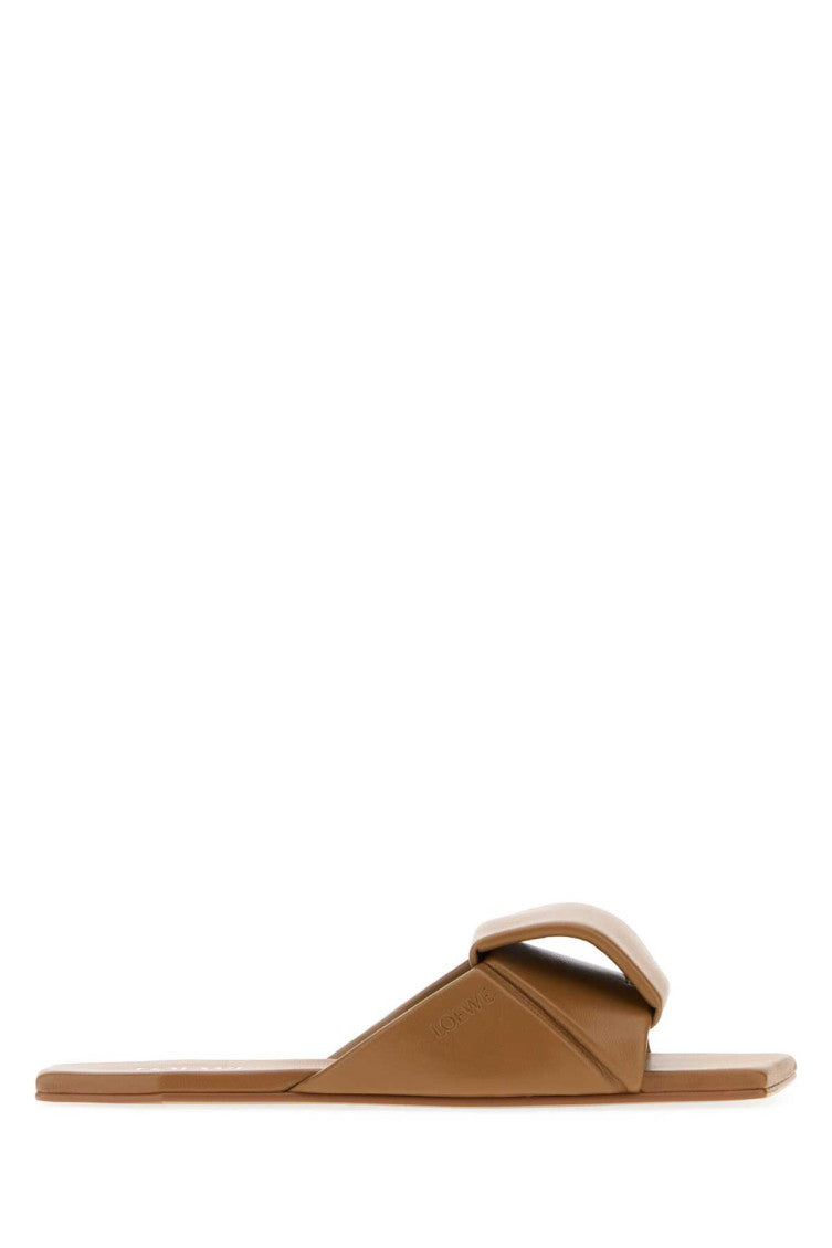 Brown Leather Origami Flats 1