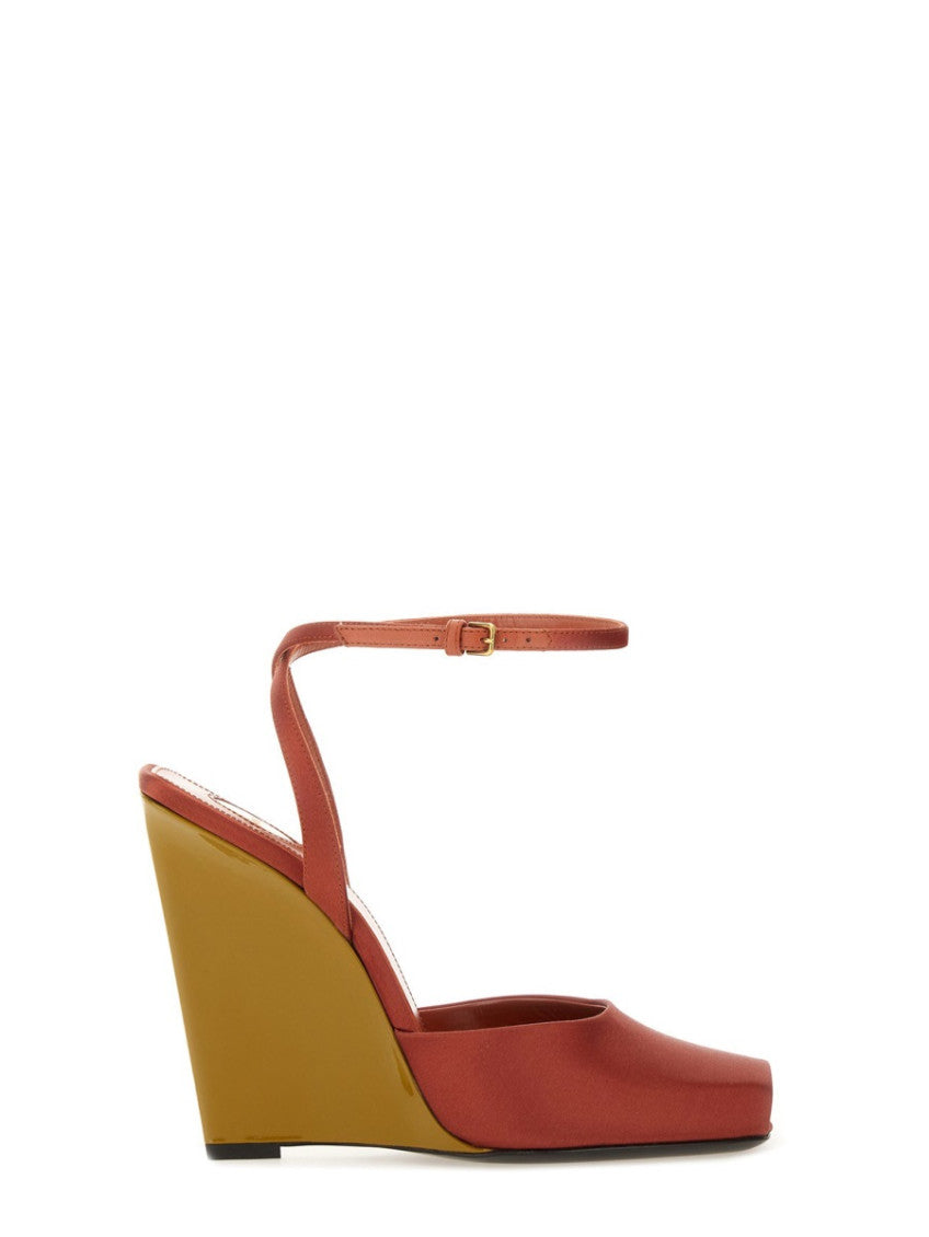 Red Ankle Strap Wedges 1