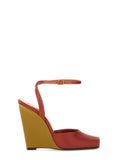 Red Ankle Strap Wedges 1