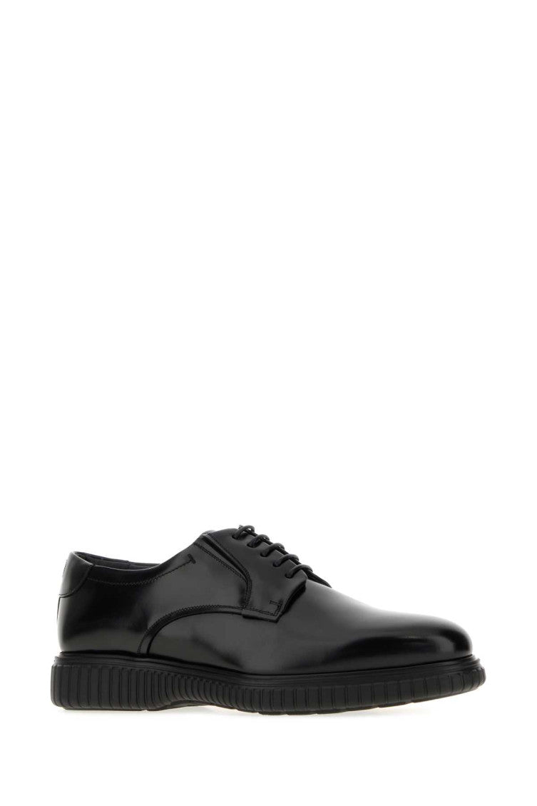 Black Solid Sandro Lace Ups Shoes 2