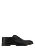 Black Solid Lace Ups Shoes 1