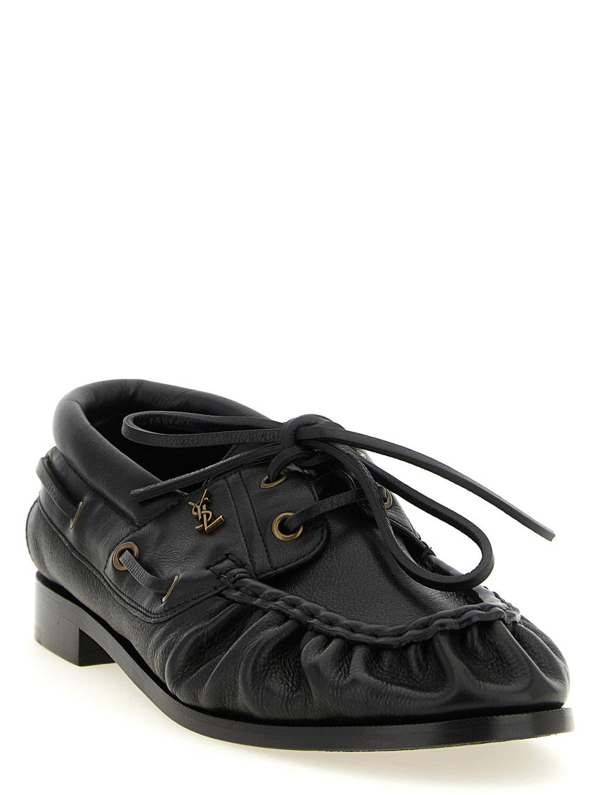 Black Lace Up Loafers 2