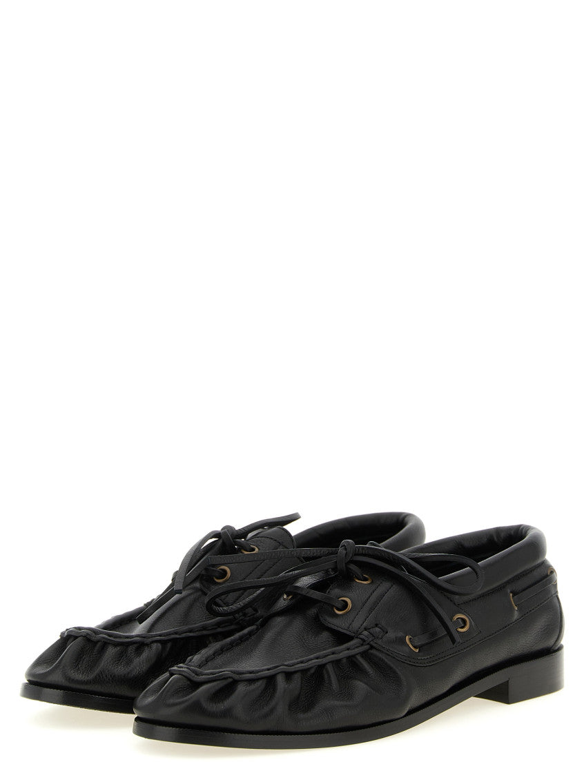 Black Lace Up Loafers 3