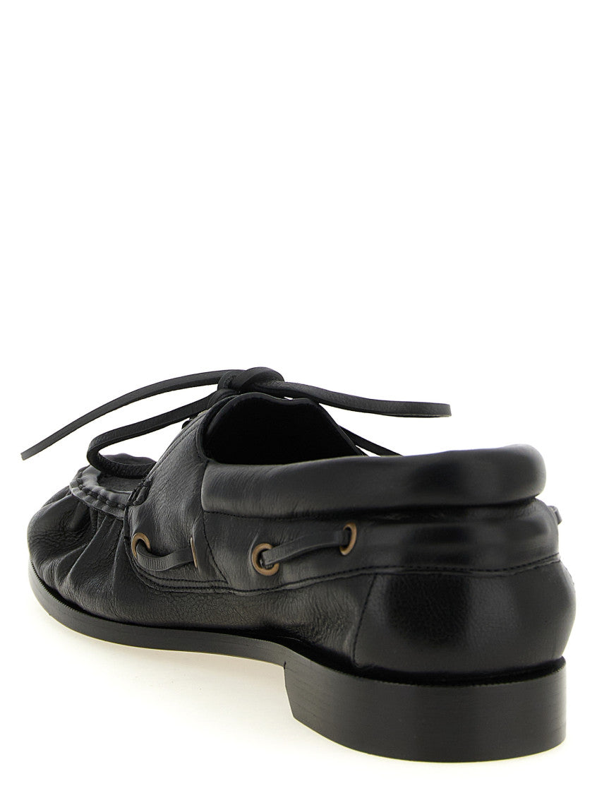 Black Lace Up Loafers 4