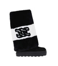 BlackWhite Suede Boots 1