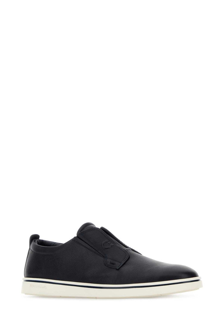 Navy Blue Solid Sneakers 2