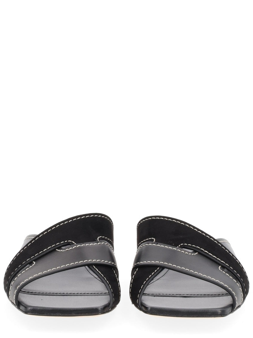 Black Solid Cross-Strap Flats 4