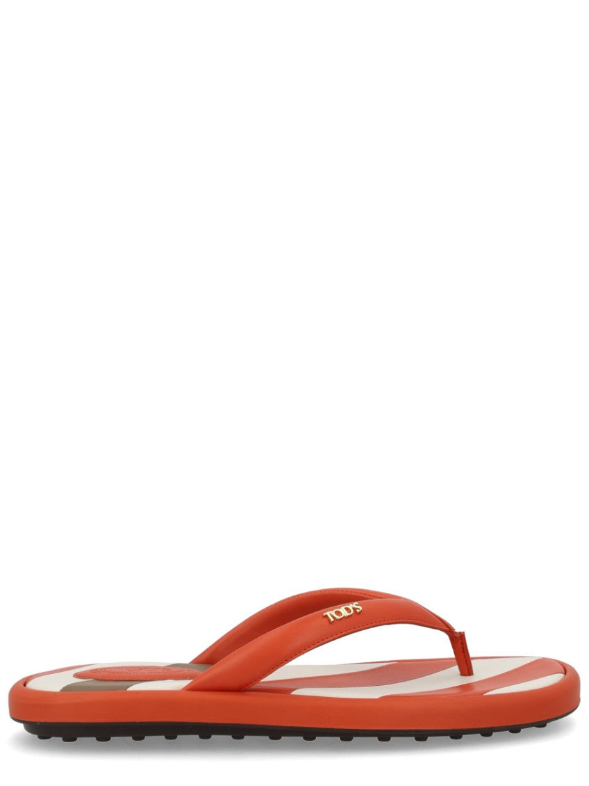 Orange Logo Collection Slippers 1
