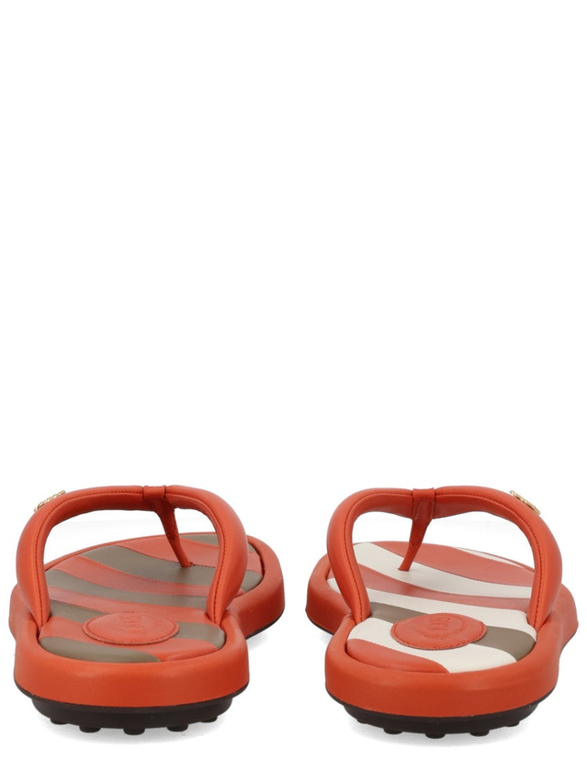 Orange Logo Collection Slippers 4