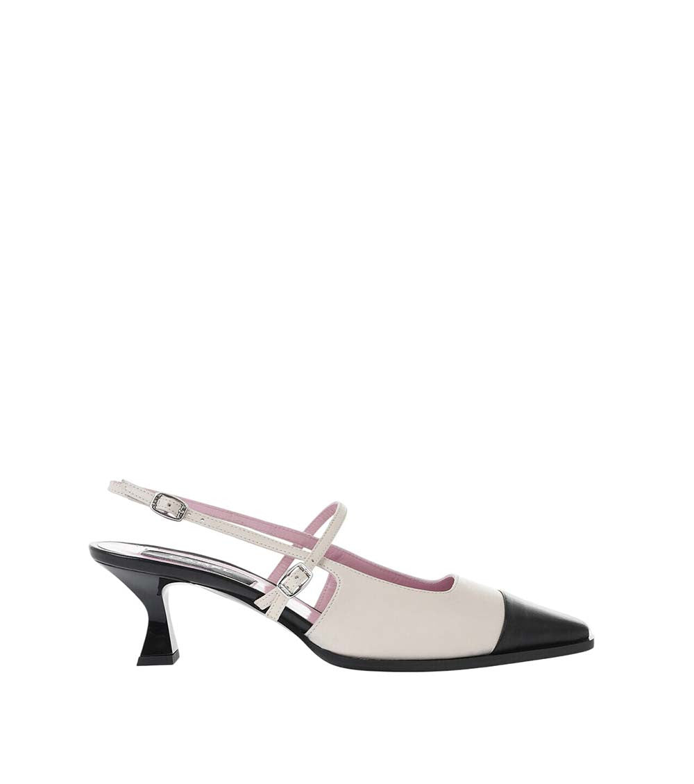Beige Two-Tone Pumps 1