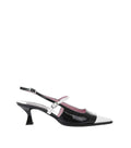 Black Leather Slingback Pumps 1