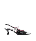 Black Leather Slingback Pumps 1