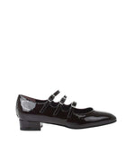 Black Leather Ballet Flats 1