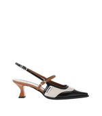 Brown Leather Slingback Pumps 1