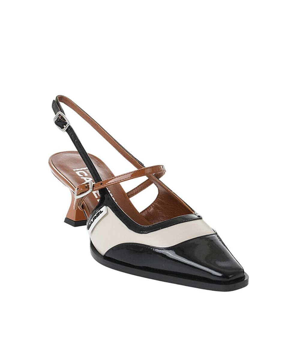 Brown Leather Slingback Pumps 2